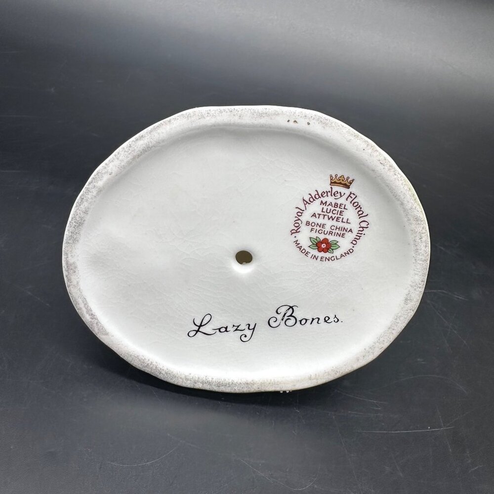 Vintage Royal Adderley Lazy Bones Bone China Figurine England Boy Sleeping - Picture 7 of 13